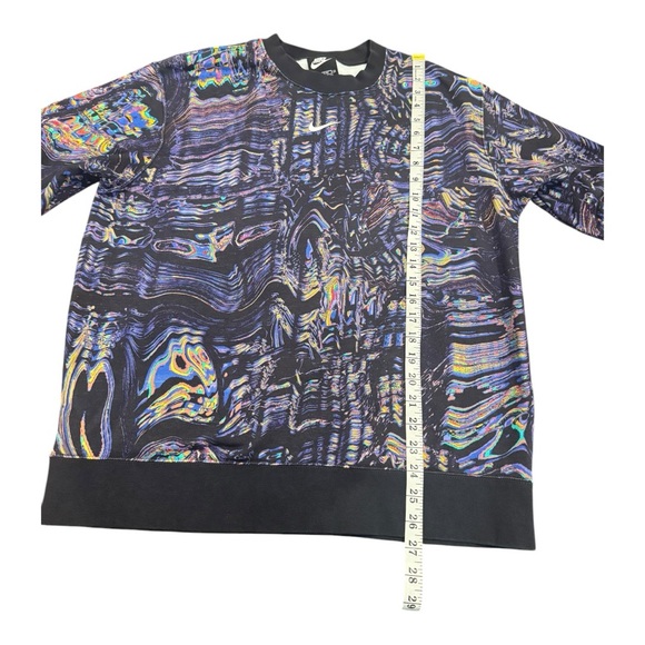 Nike Loose Fit Sweatshirt Mens Large Multicolor Abstract Print Crew Neck - Picture 6 of 7